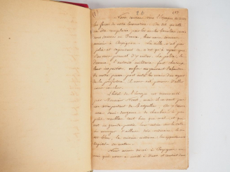 Vente aux enchères MANUSCRIT. Voyage en Espagne. in-12, 310 pp. Reliure 1/2 basane rouge,
