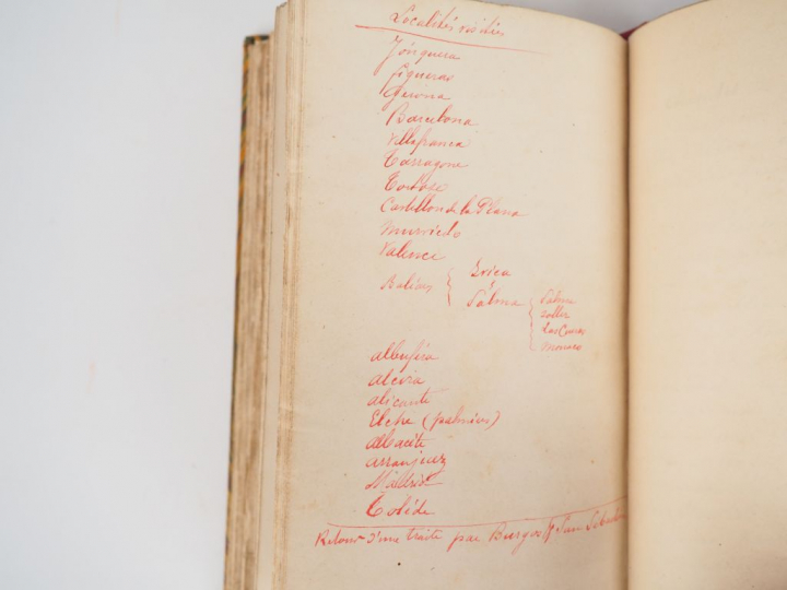 MANUSCRIT. Voyage en Espagne. in-12, 310 pp. Reliure 1/2 basane rouge,