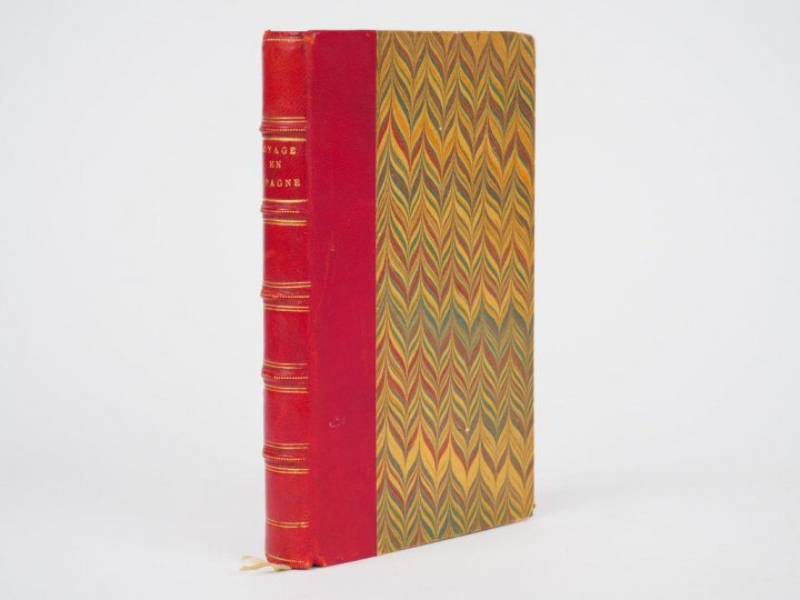 MANUSCRIT. Voyage en Espagne. in-12, 310 pp. Reliure 1/2 basane rouge,