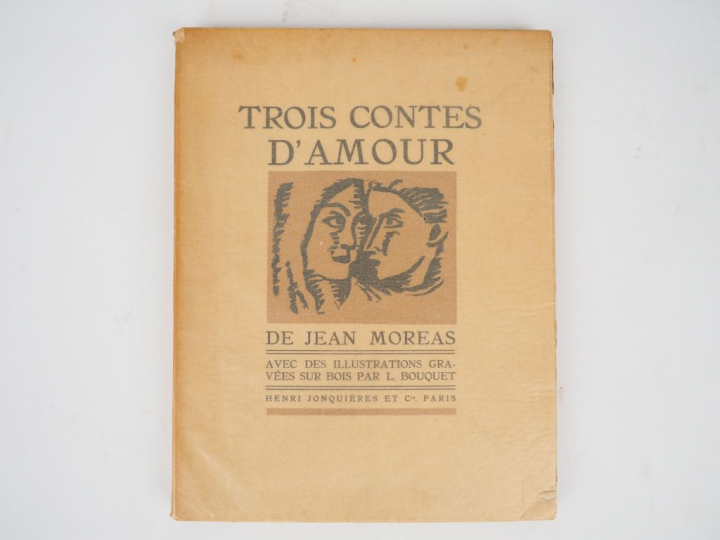 MOREAS (Jean). Trois contes d'Amours, ornés de 54 bois de fil gravés p