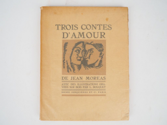 Vente aux enchères MOREAS (Jean). Trois contes d'Amours, ornés de 54 bois de fil gravés p