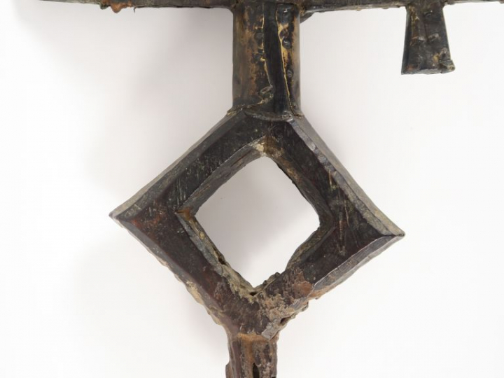 Figure de reliquaire mbulu ngulu Kota Obamba, Gabon Bois brun à patine