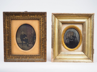 Vente aux enchères Deux différents Daguerotypes représentant des portraits de famille. Di