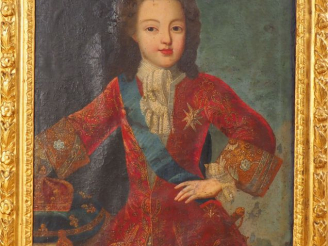 Vente aux enchères Ecole française XVIIIème. "Portrait du dauphin". Huile sur toile. Dim 