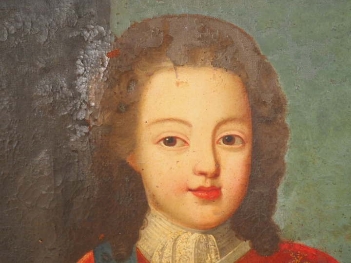Ecole française XVIIIème. "Portrait du dauphin". Huile sur toile. Dim 