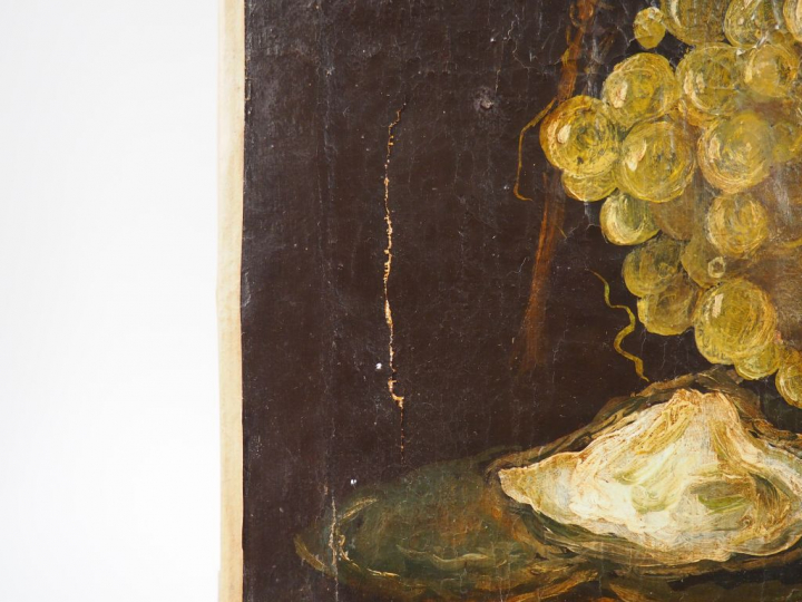 Ecole française fin XIXème - début XXème. "Nature morte aux tulipes, H