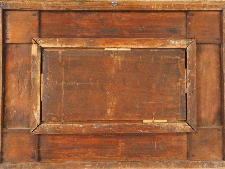 GILBERT. "Marine". Huile sur panneau. Signée en bas à droite. Dim : 17