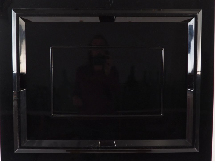 JORDA. "composition sur journal". Technique mixte. Signé sur le papier