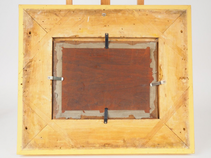 Charles de  TOURNEMINE. "Bergère et son troupeau au soleil couchant". 