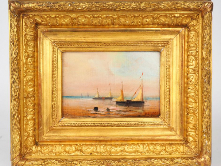 G. S WART "Marine". Huile sur panneau. Signée en bas à droite. Dim : 1