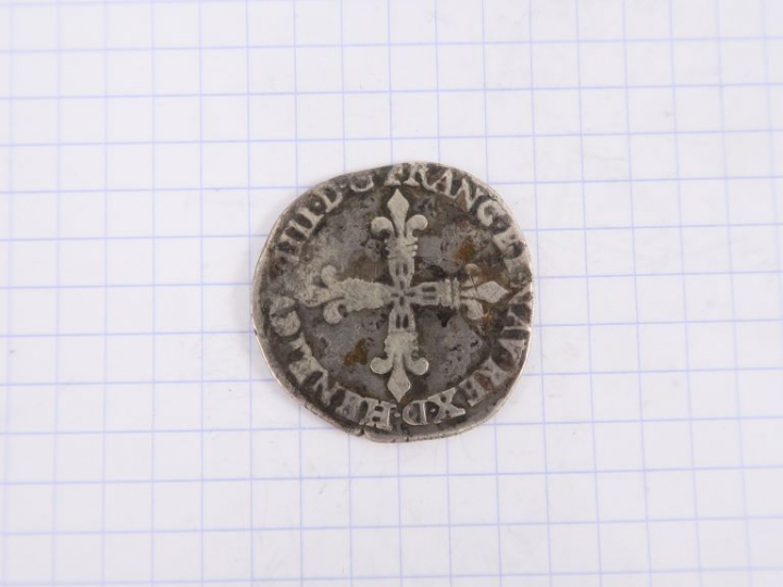 Henri IV, quart d’écu de Béarn, 1598. TB.