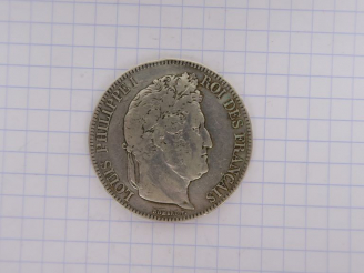 Vente aux enchères Louis-Philippe Ier, 5 francs, 1833 A, Paris. B