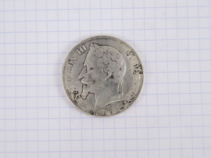  Napoléon III, 5 francs, 1868 BB, Strasbourg. TB