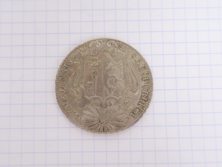 Suisse, Genève, 1 thaler ou écu, 1722. TB