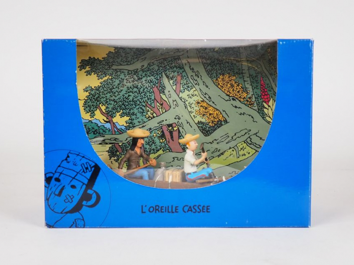 Ref 43000 TINTIN Collection DIORAMA Couverture Album"L'oreille Cassée"