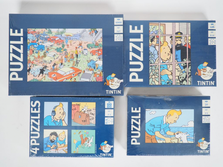 4 PUZZLES Moulinsart 1998 NEUF sous emballage 1000 pieces/126/ 30 p/4 