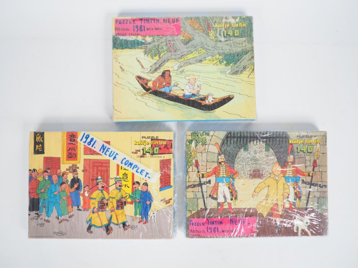 3 Puzzles Wild Horse format boite 31x23 cm 1981 COMPLET TBE