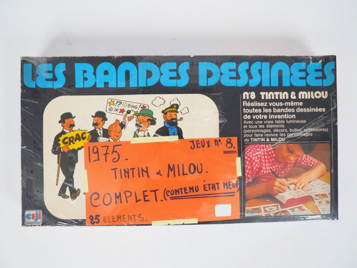 Rare Jeu Tintin CEJI "les bandes dessinées" n°8 Tintin et Milou Hergé 