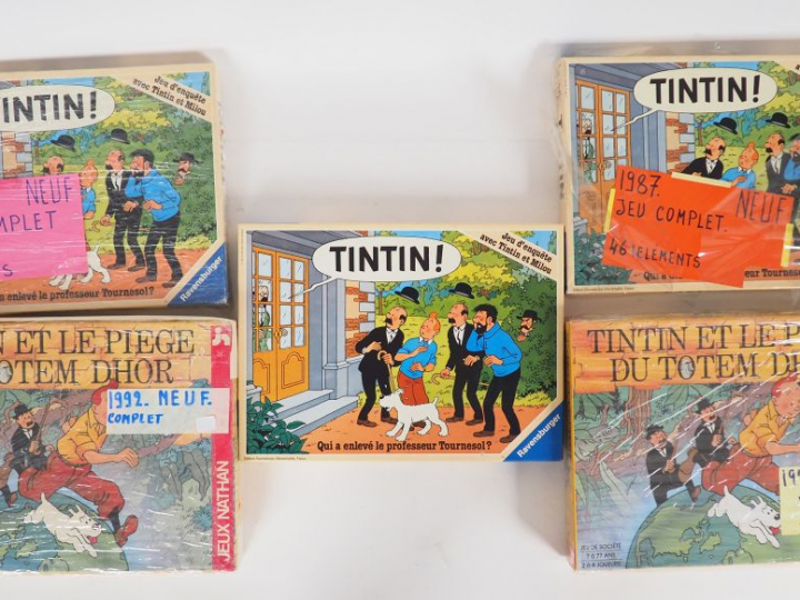 5 JEUX dont 3 Jeux "Qui a enlevé le professeur Tournesol" + 2 jeux "Ti