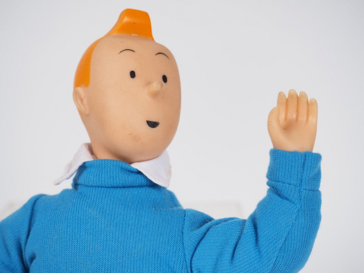 Poupée Tintin articulée 1959 30 cm RARE (tête et mains celluloïd)