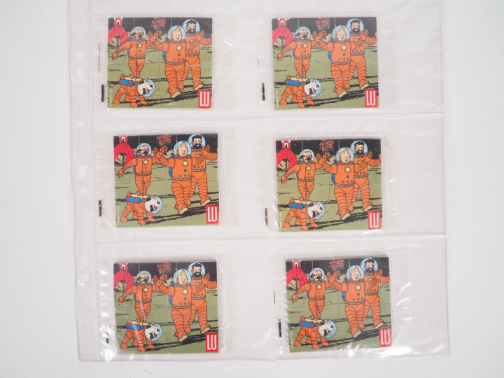 Classeur avec diverses pubs : Citroen,Lu,Salik,Vache qui rit,BP,BI-FI,