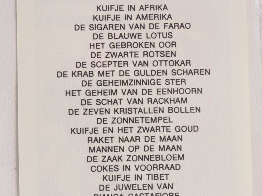 Collection CASTERMAN (1976) 19 CHROMOS "les Albums de Tintin et Milou"