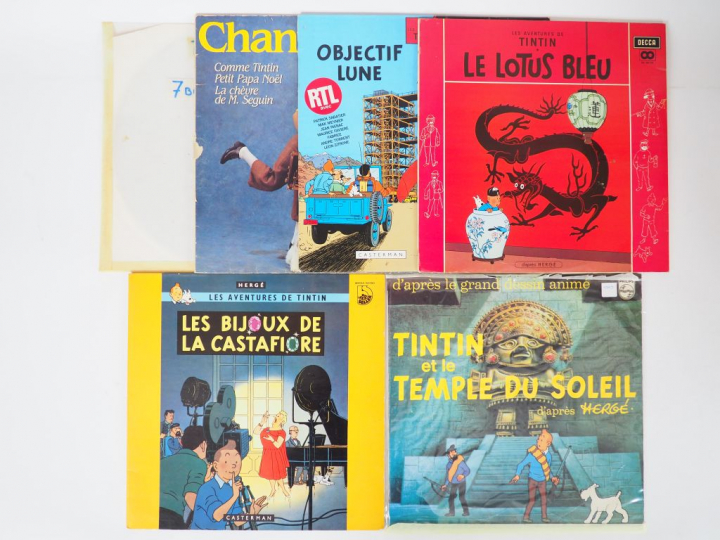 6 Disques dont Le temple du soleil 1ere Version 1969 33T rayure sur di