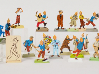 Vente aux enchères 28 figurines Métal TINTIN ARCHIVES sans boite