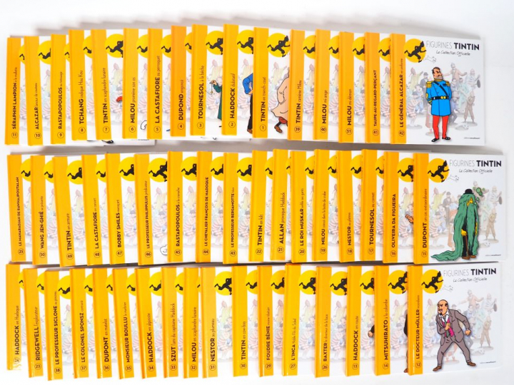 57 figurines dont 50 Figurines (N°1 à 50) "Collection oficielle TINTIN