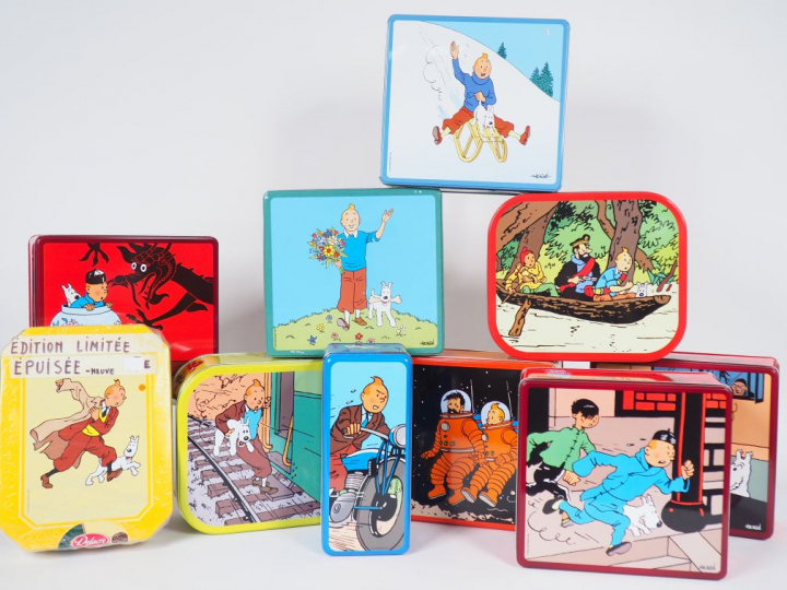 10 boites métal diverses DELACRE TBE