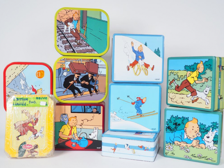 10 boites métal diverses DELACRE TBE