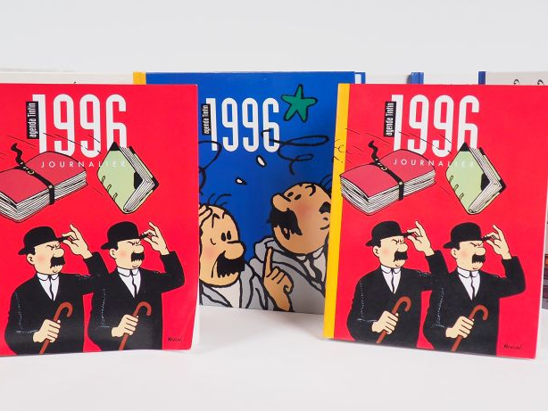 Lot de 13 agendas TINTIN (1992 x2, 1993 x 3,1994x2,1995x2, 1996 x 2 (S