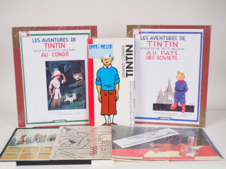 Vente aux enchères TOISE Tintin 1999 NEUF + Calendrier 1996 RARE + Calendrier 2000 LUNE N