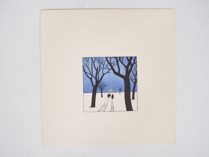 Carte de vœux 1988, signée par Alain BARRAN, secrétaire particulier d'