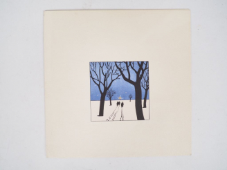 Vente aux enchères Carte de vœux 1988, signée par Alain BARRAN, secrétaire particulier d'