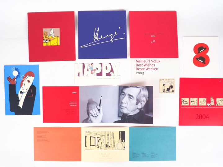 Ensemble de 10 cartes de vœux des années 2000 (Signée Fanny,Rick et To