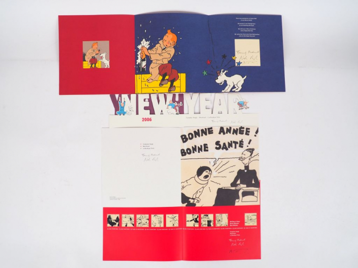 Ensemble de 10 cartes de vœux des années 2000 (Signée Fanny,Rick et To