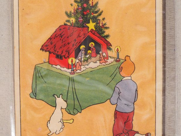 6 Cartes festives 1950,N°1, N°2,N°3,N°4,N°5,N°7 TBE