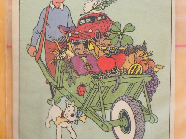 6 Cartes festives 1950,N°1, N°2,N°3,N°4,N°5,N°7 TBE