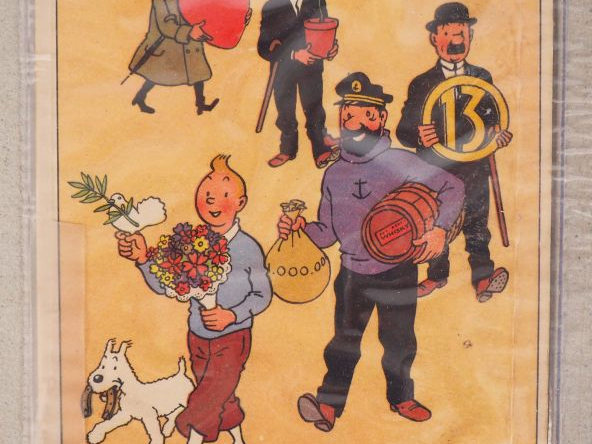 6 Cartes festives 1950,N°1, N°2,N°3,N°4,N°5,N°7 TBE