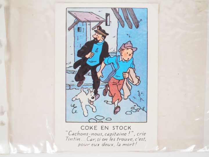 CP avec timbre-poste TINTIN par Hergé non oblitéré signée Fanny REMI 1