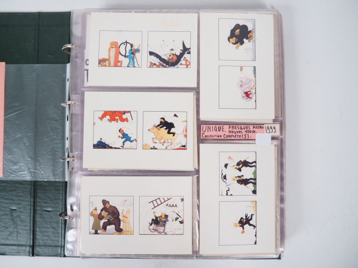 Classeur entier de 399 cartes dont 198 cartes postales d'éditions dive