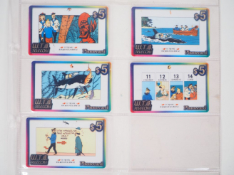 Vente aux enchères 5 cartes téléphoniques limitées série W.T.B. TELECOM TBE - RARE