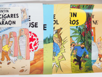 Vente aux enchères 21 AFFICHES couverture d'albums dont 9 numérotées Amerique x2, Tibet x