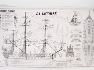 Vente aux enchères PLAN DE LA LICORNE pour tirage (papier calque) RARE