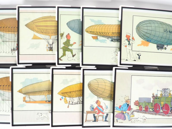 36 SUPERBES Cadres "VOIR ET SAVOIR CHROMOS AEROSTATION" EN TTBE