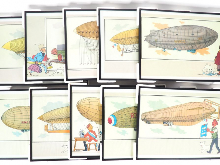 36 SUPERBES Cadres "VOIR ET SAVOIR CHROMOS AEROSTATION" EN TTBE
