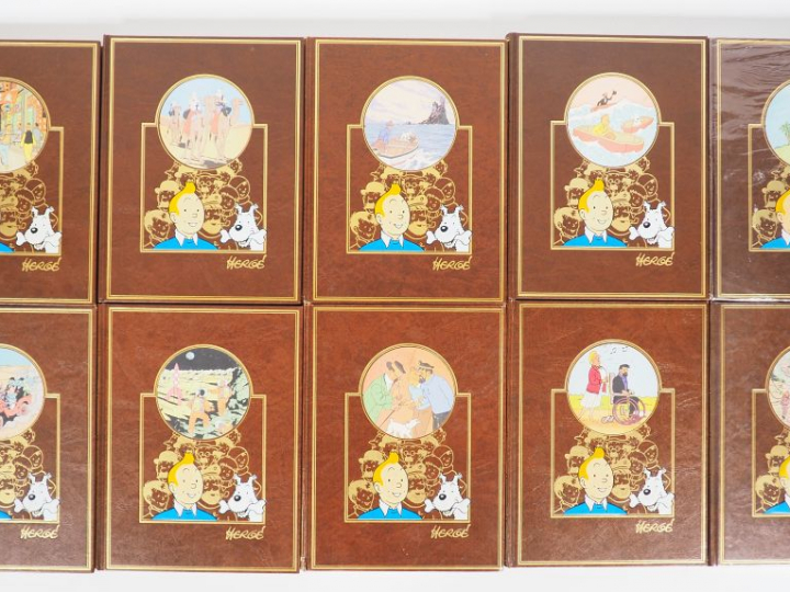 12 volumes L'œuvre Intégrale d'HERGE Edition ROMBALDI ( T1 à T10  ) + 