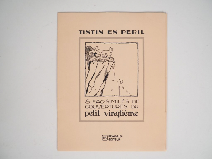 RARE ed ROMBALDI "Tintin en péril" 8 fac-similiés de couverture du pet