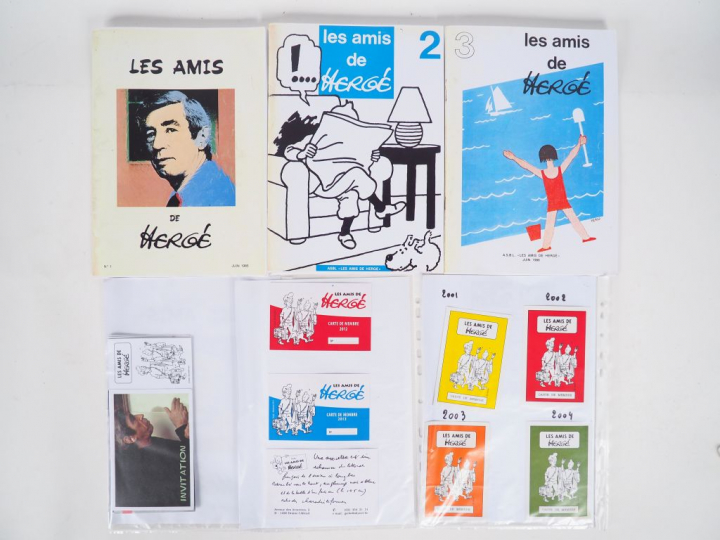  3 revues LES AMIS D'HERGE Revues N°1, 2 et 3 RARE TBE +14 Cartes de m